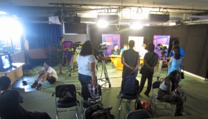 A show in production at Channel 17.